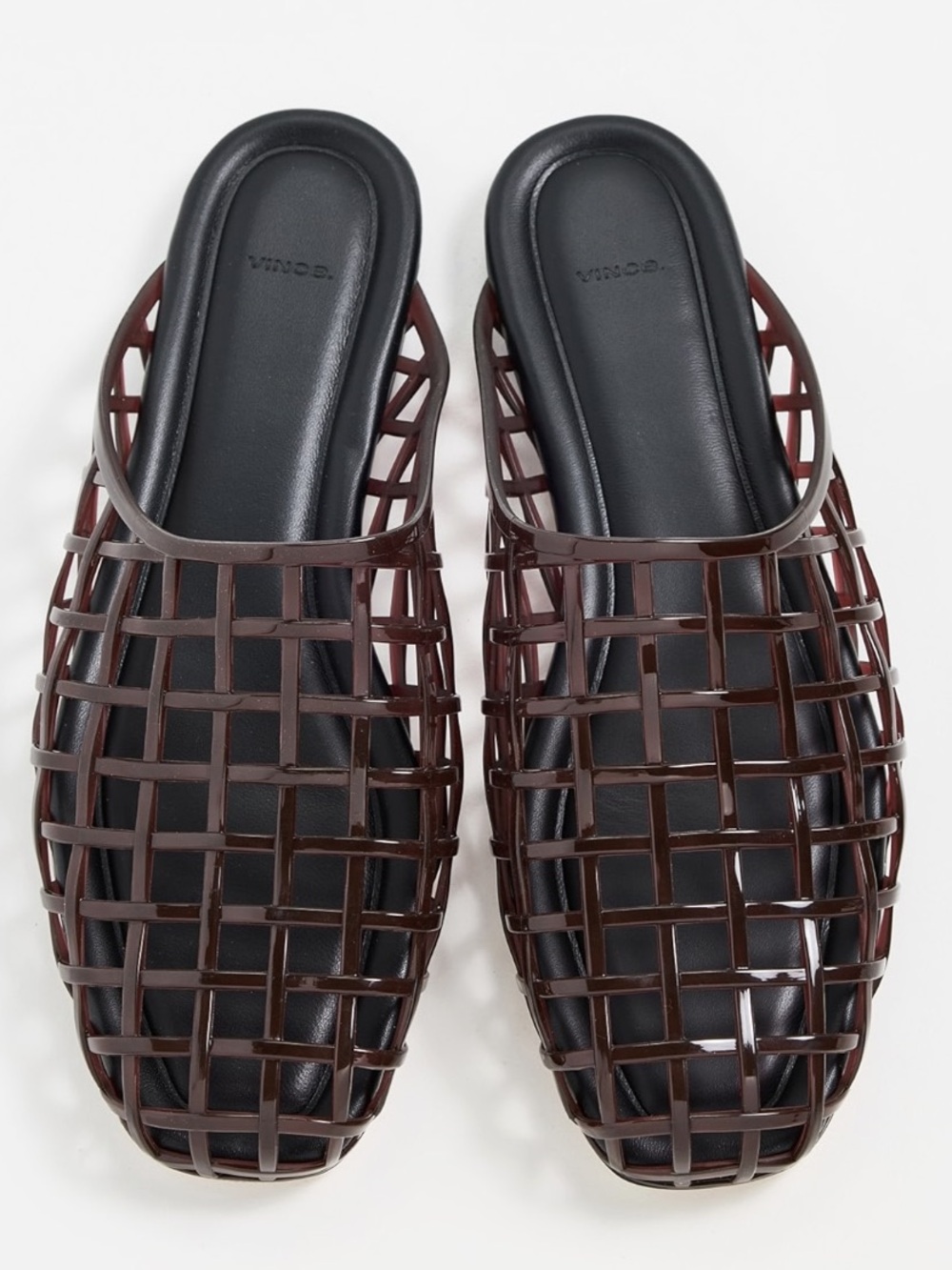 Vince Jelly slides shoes Brown Slide Mules